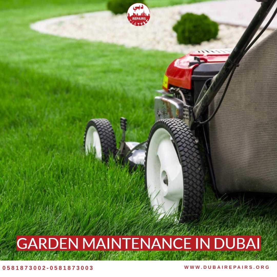 Landscaped villa garden maintained by Dubai Repairs
