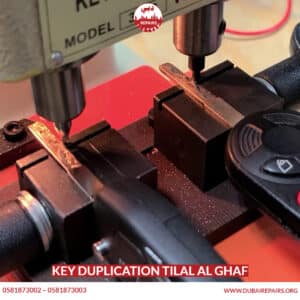 Cutting a duplicate villa key in Tilal Al Ghaf