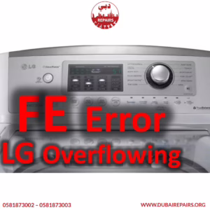 Technician inspecting LG washing machine water inlet valve