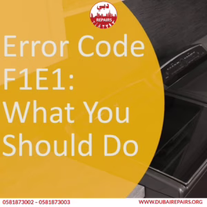 Whirlpool Washing Machine F1 E1 Error Code Display