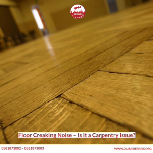 Repaired quiet flooring after professional carpentry work in Dubai